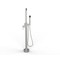 Castello Usa Neptune Freestanding Brushed Nickel Gooseneck Tub Filler Faucet with Breeze Handle CB-F04-BN-J0806 - alternate 4